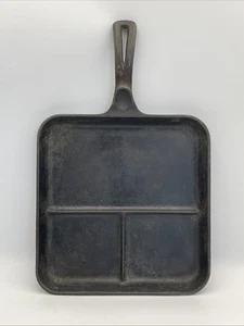 Vintage Wagner Ware Sidney O Cast Iron Bacon and Egg Breakfast Skillet 1101 A - Picture 1 of 18