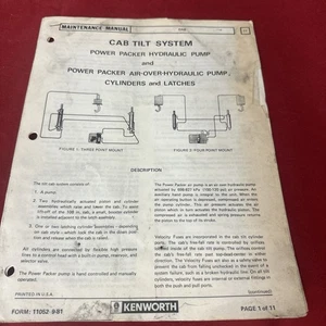 Kenworth Wartung manuell Kabine Kippsystem Power Packer Hydraulikpumpe & - Bild 1 von 7
