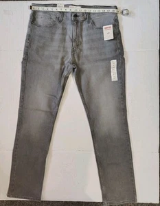 NEU Levi Strauss Signature Slim Jeans Herren 38x32 grau Waschung Stretch Denim Baumwolle - Bild 1 von 8