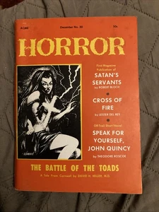 Pulp Horror gga digest Mag, Horror #30, 12/1969, Bloch, VG - Foto 1 di 5