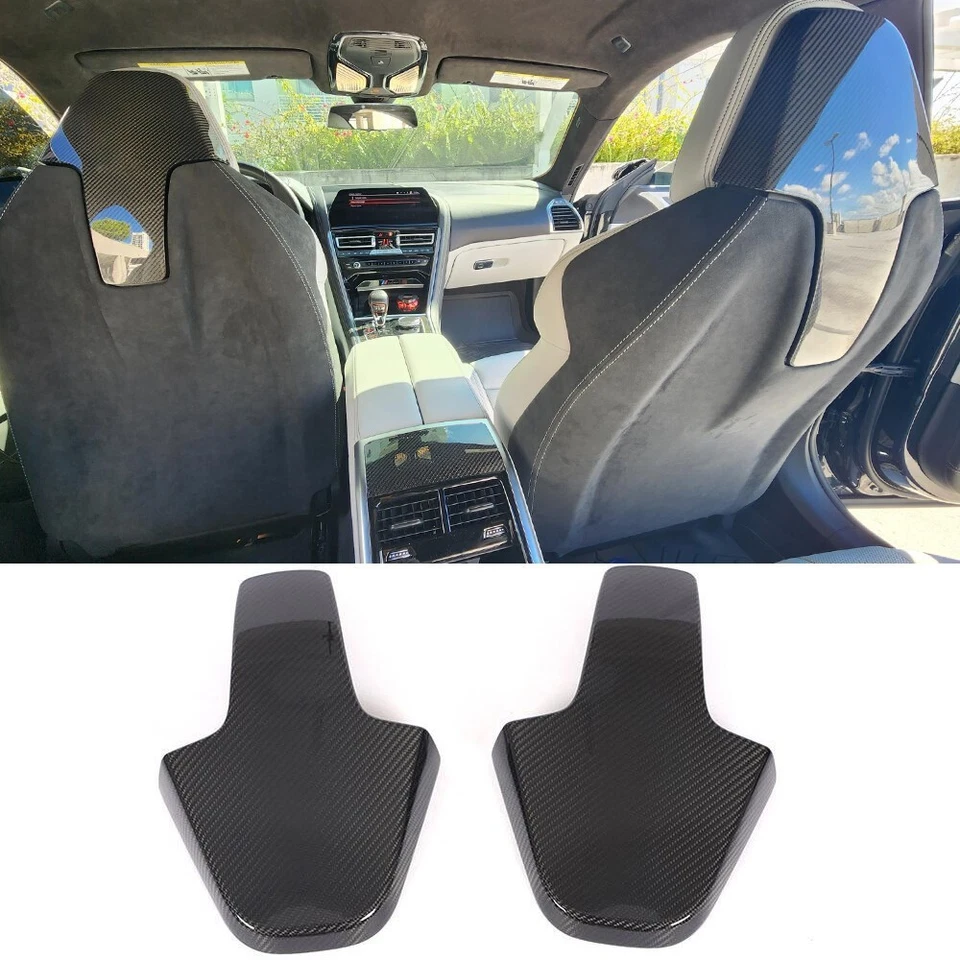Tapa trasera de asiento de fibra de carbono seca para BMW Serie 8 F91 F92 F93 M8 2020-2024 Foto 1 de 4