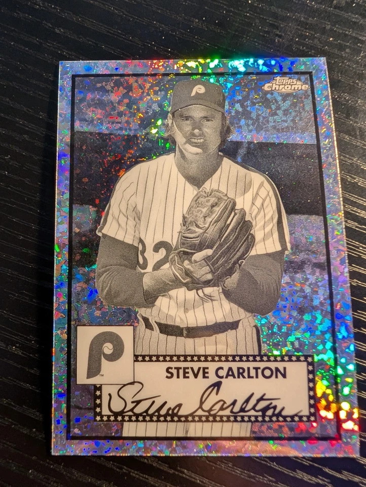 Steve Carlton 2021 Topps Chrome Platinum Anniv #617 Black & White Mini-Diamonds Foto 1 de 1