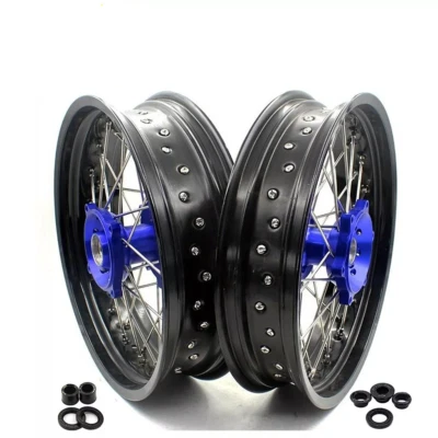 Llantas KKE 17" Supermoto Cush Drive para Suzuki DR650SE 1996-2024 bujes azules Foto 1 de 4