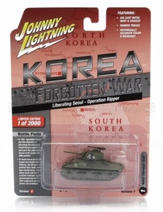 JOHNNY LIGHTNING 1/64 TANK - M4A3 SHERMAN MILITARY KOREA 1944 - MILITARY GREEN - Picture 1 of 1