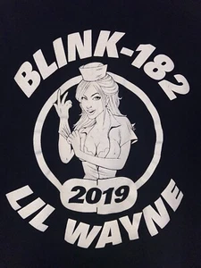 BLINK 182 LIL WAYNE 2019 Local Crew Concert Shirt Men’s Size: XL - Picture 1 of 12