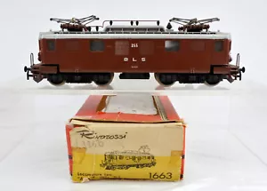 LOCOMOTIVA ELETTRICA VINTAGE RIVAROSSI 1663 SCALA HO PRESSOFUSA BLS AE 4/4 #255 - Foto 1 di 11