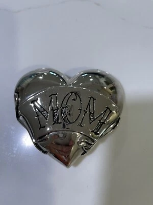 Best Mom Ever Cinturón Hebilla En Forma de Corazón Mamá Día de la Madre Regalo Plata Metal Western Foto 1 de 3