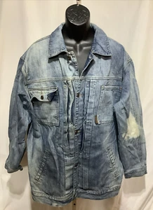 Chaqueta de Jean Vintage Ecko Re-Mix Lavada a Piedra - Para Hombre XL 26" Pecho - Estilo Años 90 - Imagen 1 de 8