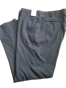 Nordstrom Rack men's 42 x 32 Medium Blue Poly Blend Flat Front Dress Pants - Picture 1 of 8