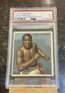 1910 T218 Mecca Champions Jack Johnson Front Face Prize Fighter RC PSA 1.5 - Bild 1 von 2