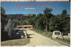 Entrance Chadron State Park Nebraska Pine Ridge Country Postcard - Picture 1 of 2