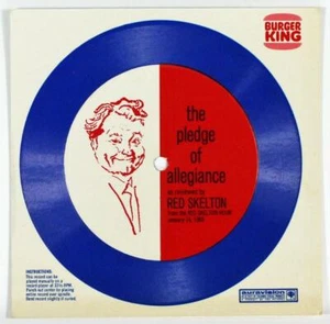 Red Skelton, The Pledge of Allegiance on Burger King Flexi-Disc Record 1969 - Picture 1 of 1
