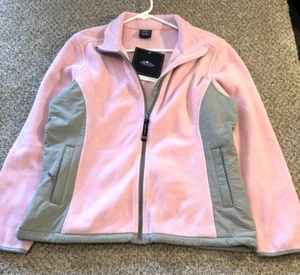 Charles River Apparel Women’s Fleece Jacket - Pink /Light Grey LARGE NWT - Picture 1 of 7
