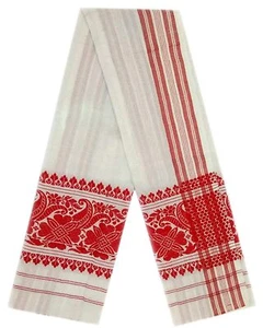 Paquete de 1 Gamcha con Bordado Floral Rojo y Blanco en Ambos Lados EE. UU. - Imagen 1 de 4