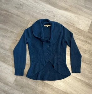 Motto Women’s Blue Knit Cardigan Sz S - Picture 1 of 9