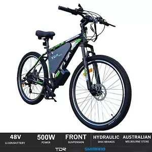 eBike 29" 500W Hydraulic Disc Brakes Electric Shimano Mountain Bike 28AH Battery - Picture 1 of 12