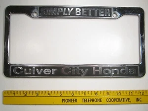 DEALER License Plate Frame CULVER CITY HONDA California Z268A11 - Picture 1 of 1