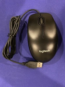 Logitech B100 Optical Mouse Black Model M-U0026 USB Wired Scroll Wheel FREE SHIP - Picture 1 of 5