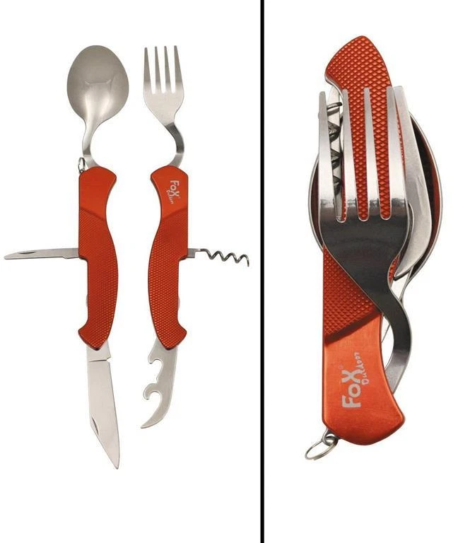 MFH Taschenmesserbesteck 6 In 1 rot teilbar