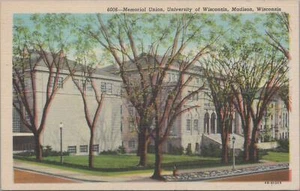 Postcard Memorial Union University of Wisconsin Madison WI - Picture 1 of 2