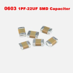 0603 1PF 1NF-22UF SMD Capacitor SMT Ceramics Surface Mount Chip Capacitors MLCC - Picture 1 of 2