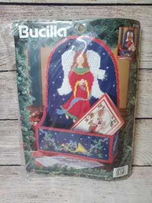 Bucilla NEW OLD STOCK Celestial Card Holder Plastic Canvas Kit #61197, 1995 - Image 1 of 4