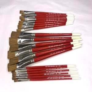 Bon Artiste' Paint Brushes Model 550 NOS Natural Bristle - Picture 1 of 5