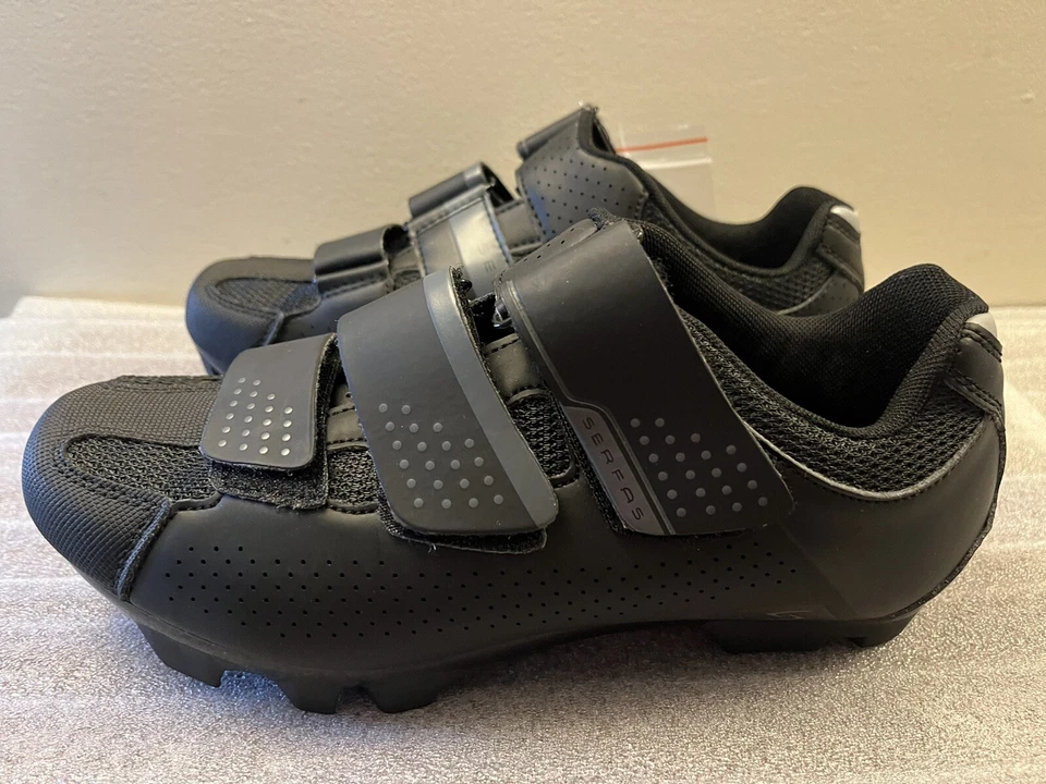 Serfas Cycling Single Track Black Racing Shoes 3 Straps Men's Size 6.5 Women's 8 - Image 1 of 4