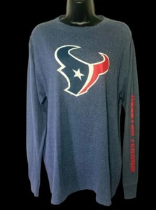 NFL Houston Texans Equipo Ropa Mujer Manga Larga Azul Camisa Talla Grande - Imagen 1 de 11