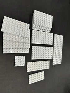 LEGO Lote De 13 Placas Gris Claro Planas TODAS LAS PLACAS PLANAS - Imagen 1 de 3