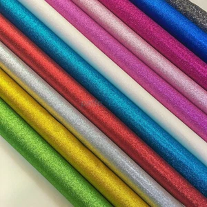 Frosted Fine Glitter Vinyl Fabric Sparkle Faux Leather Craft Material Bows Decor - Picture 1 of 24