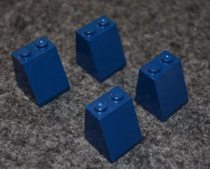 (4) 2x2x2 Dark Blue Tall Slope Brick Bricks ~ New Lego Parts ~ - Picture 1 of 1