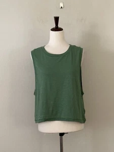 Cotton On Body Women's Sz XL All Things Fabulous Cropped Muscle Tank Top Green - Picture 1 of 6