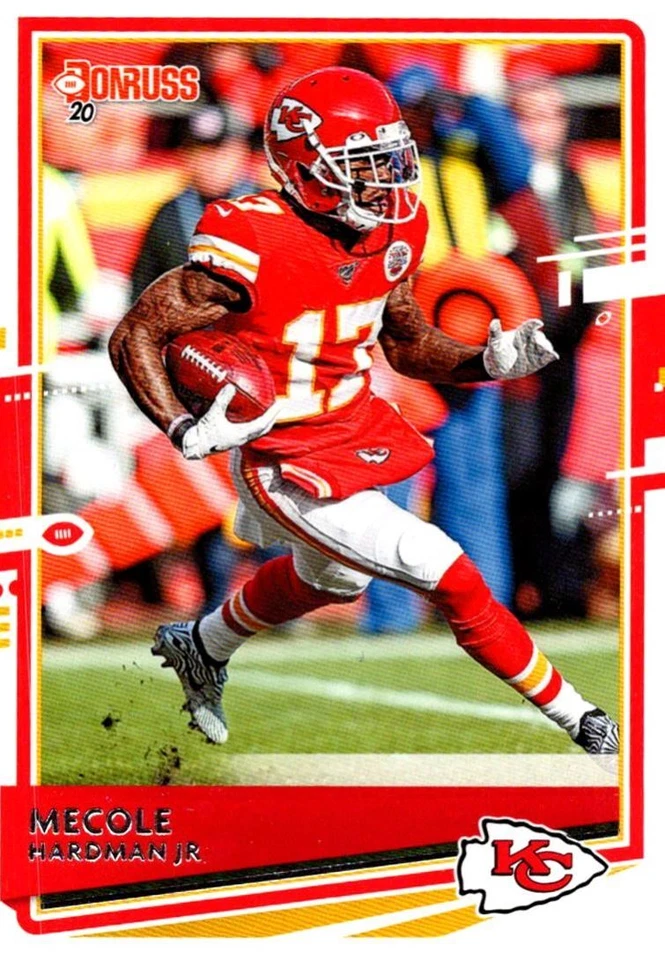 2020 Donruss Press Proofs Red Mecole Hardman Jr. Kansas City Chiefs #8 - Image 1 of 2