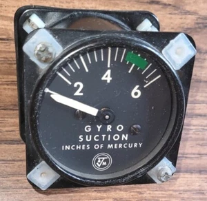 AIRBORNE MFG GYRO SUCTION GAUGE 7A 1G10-4 3075 5801007-1 - Bild 1 von 7
