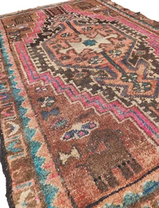 42"x 24" HAND-KNOTTED ANTIQUE CAUCASIAN KAZAK TURKISH TRIBAL WOOL RUG RUNNER - Picture 1 of 13