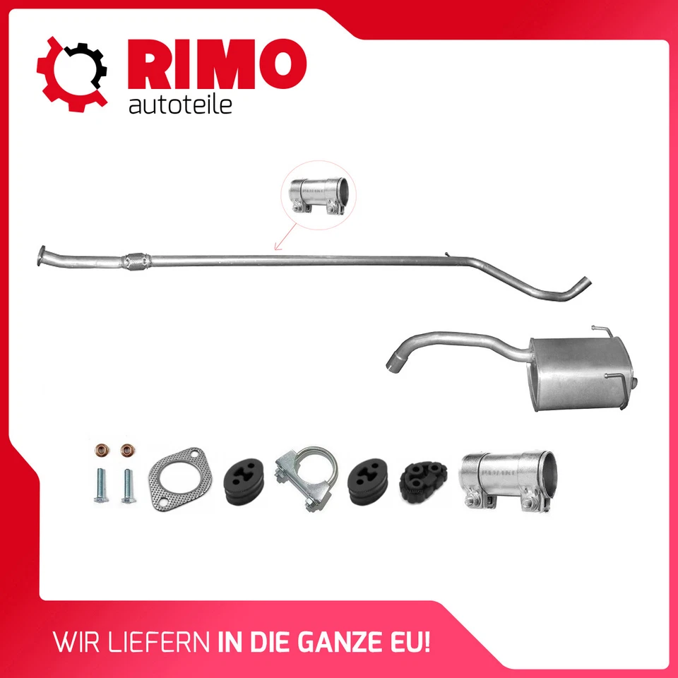 For Fiat Panda II 1.2 (2012 Onwards) Exhaust System Muffler With Mounting Kit - Image 1 of 1