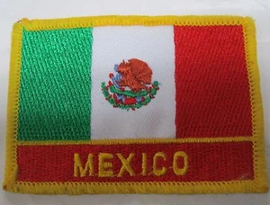 Mexico Country Flag Patch Embroidered 10 PC 3 x 2.25-inch National Emblem Sewing - Picture 1 of 3