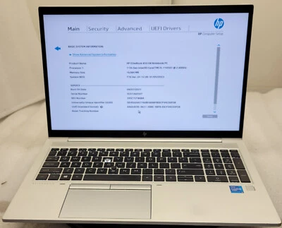 HP EliteBook 850 G8 i5-1145G7 2.60GHz 16GB DDR4 W/Battery  No OS/SSD/HDD - Image 1 of 4