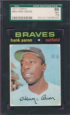 SCREAMING SGC 7.5 NM+ HANK AARON HOF 1971 TOPPS #400 GRADED NEAR MINT PLUS TPHLC