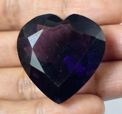 Brazilian Violet Amethyst 63.45 Ct Heart Shape Gemstone Certified E11019 - Image 1 of 4