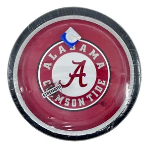 Alabama Crimson Tide 8 Pappteller 8 3/4 stark Party Abendessen Einweg Bama - Bild 1 von 5