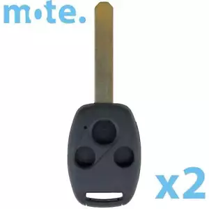2 x To Suit Honda Accord/CRV/Civic/Integra/Legend 3 Button Key Remote Case/Shell - Picture 1 of 12