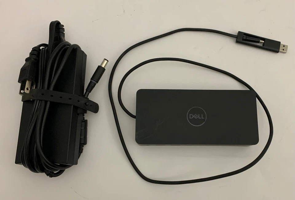 Dell D6000 USB-C 3.0 Universal 4K 5K Docking Station with 130w AC Adapter Tested - Image 1 of 4