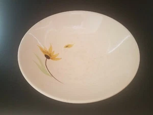 Vintage Canonsburg Pottery Sky Line 8 7/8” serving Bowl handpainted Sunflower - Picture 1 of 5