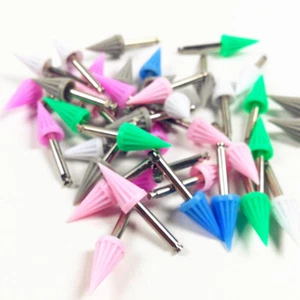 100pcs Dental Rubber Polishing Brush Prophy Polisher Cups Burs Points Tapered - Picture 1 of 6