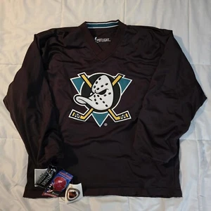 VTG NWT 90s NHL Anaheim Mighty Ducks Reversible Pullover Windbreaker Mens XL - Picture 1 of 17