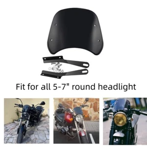 Parabrisas universal de 5-7"" para motocicleta para Honda Yamaha Indian - Imagen 1 de 13