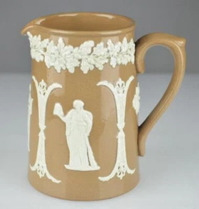 VINTAGE DUDSON BROTHERS HANLEY SMALL PITCHER-JASPERWARE INSPIRED-1898 TO 1945 - Picture 1 of 7