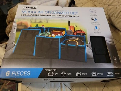 TYPES Modular Organizer Set 2 Collapsible Org + 3 Insulated Storage Bags=6 Bags - Image 1 of 4